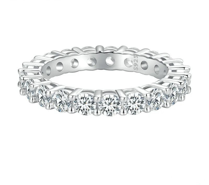 925 Sterling Silver Moissanite Ring - TEA LU SHOP
