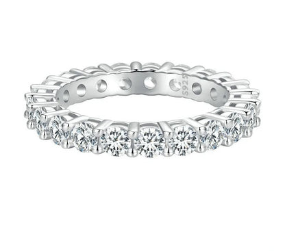925 Sterling Silver Moissanite Ring - TEA LU SHOP