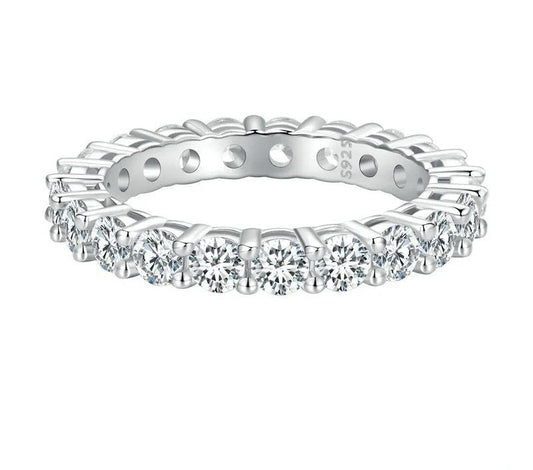 925 Sterling Silver Moissanite Ring - TEA LU SHOP
