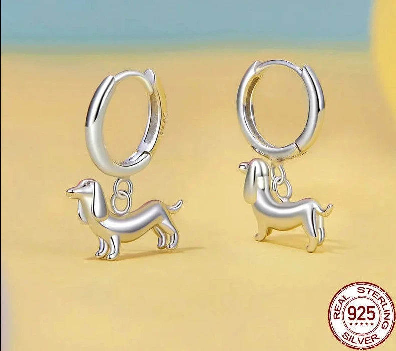 Cute Dachshund Dangle Earrings