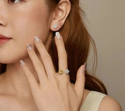 925 Sterling Silver Paw Open Ring