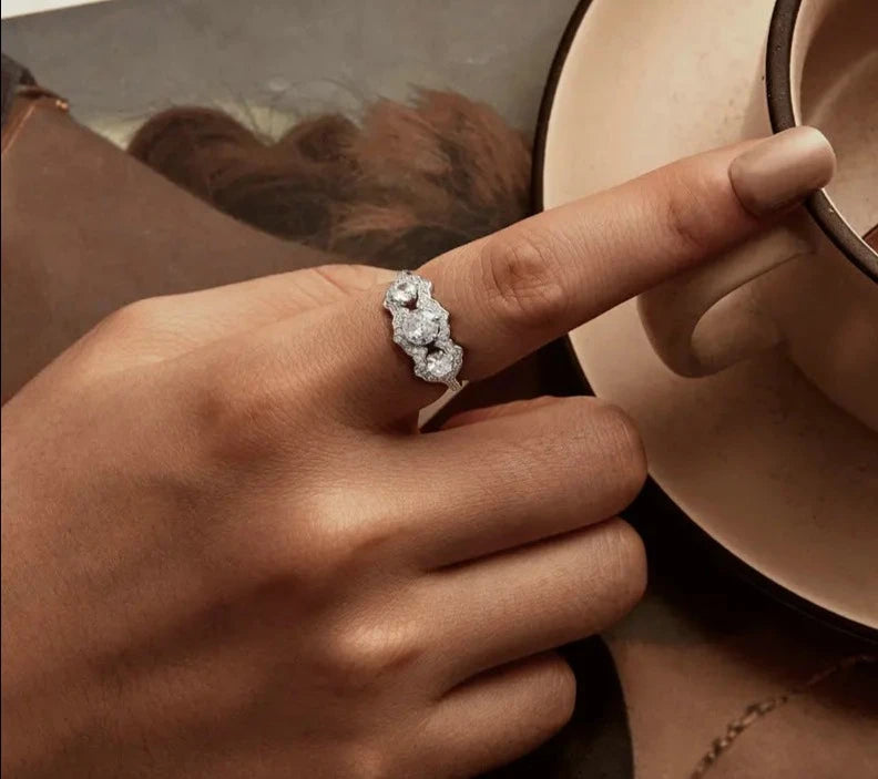 Simulated Diamond Engagement Rings