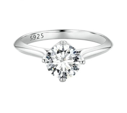 925 Sterling Silver Moissanite Ring - TEA LU SHOP