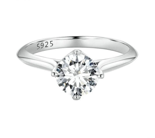925 Sterling Silver Moissanite Ring - TEA LU SHOP