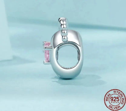 925 Sterling Silver Love Footprint Charms
