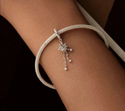 925 Sterling Silver Flower Charm