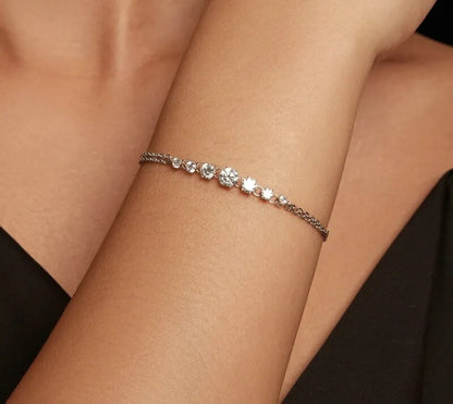 Adjustable Sparkling Moissanite Bracelet - TEA LU SHOP