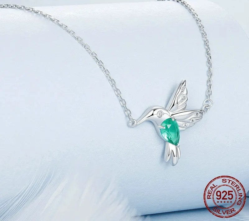 925 Sterling Silver Hummingbird Necklace - Shine Bright Store