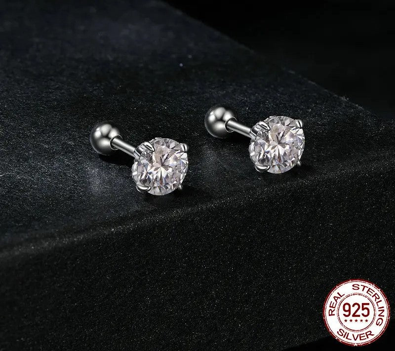925 Sterling Silver Moissanite Stud Earrings - Shine Bright Store