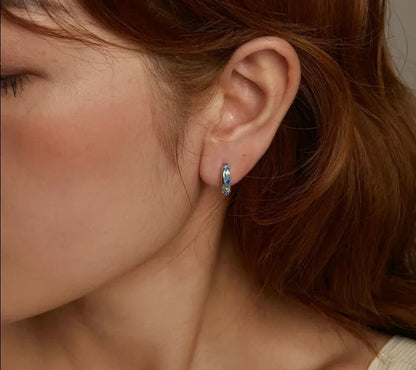 925 Sterling Silver Huggie Hoop Earrings