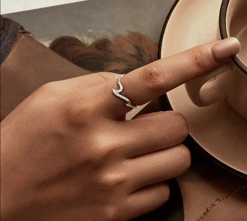 925 Sterling Silver Multiple Waves Band Ring