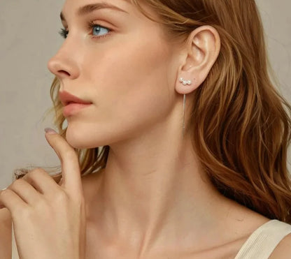 925 Sterling Silver Pearl Stud Earrings