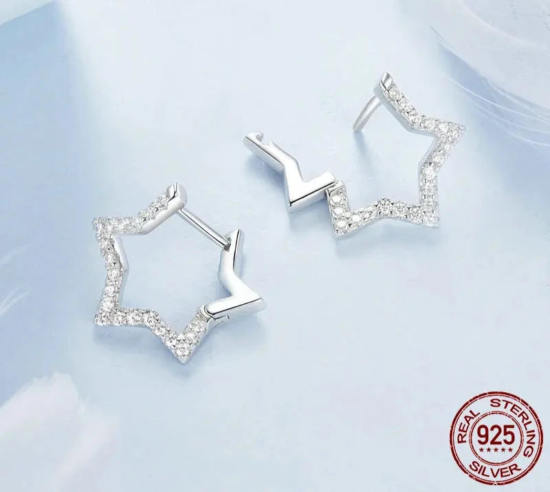 CZ Star Stud Earrings