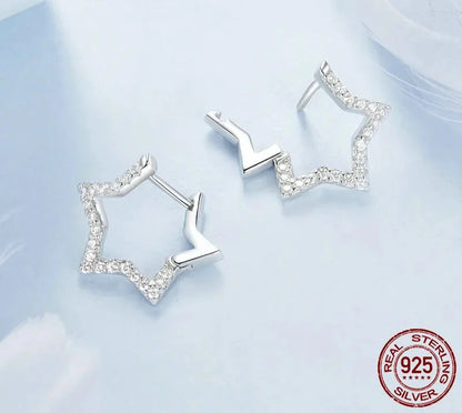 CZ Star Stud Earrings