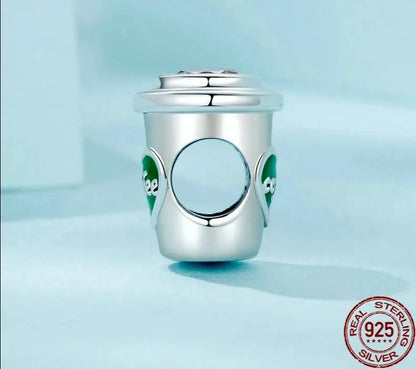 925 Sterling Silver Coffee Cup Charm