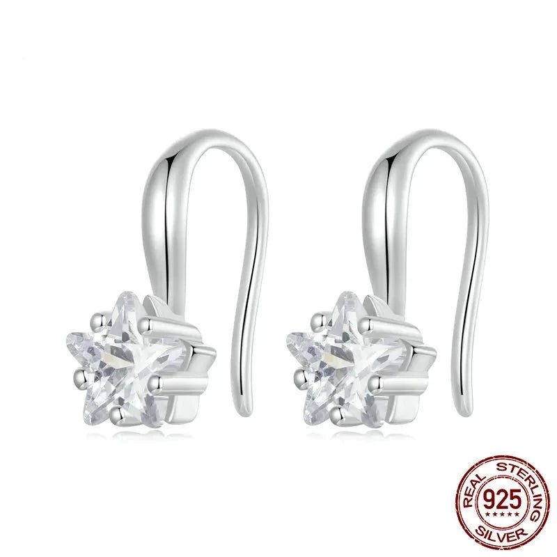 Shiny Star CZ Piercing Earrings