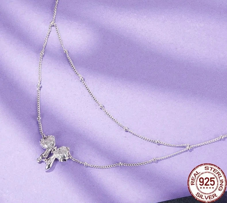 Dazzling Bow Necklace for Women