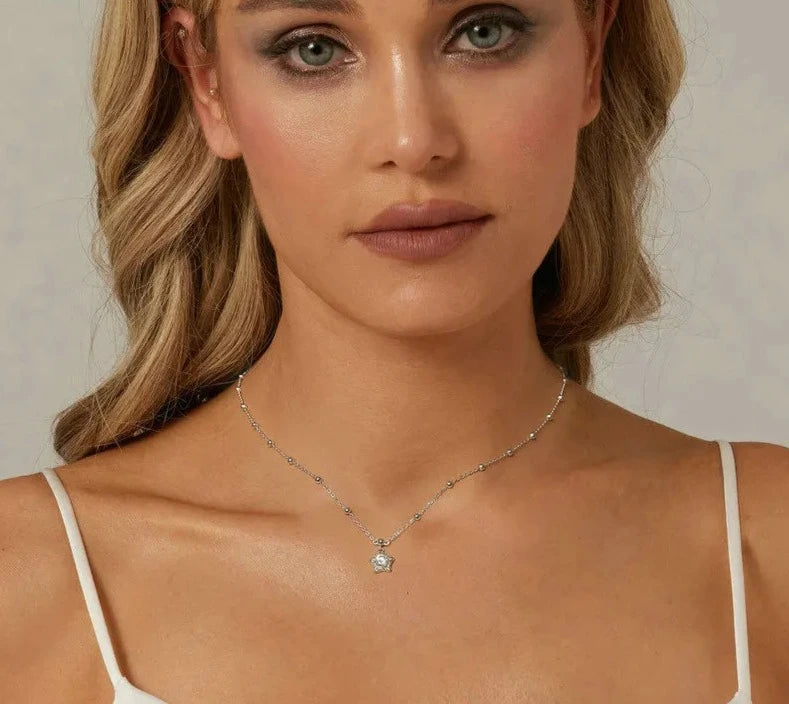 0.5CT Star Cut Moissanite Pendant Necklace