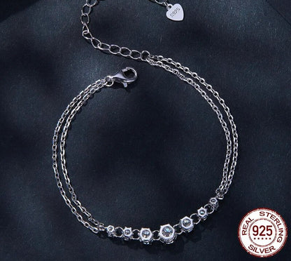 Adjustable Sparkling Moissanite Bracelet - TEA LU SHOP