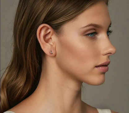 Delicate Heart Puzzle Stud Earrings