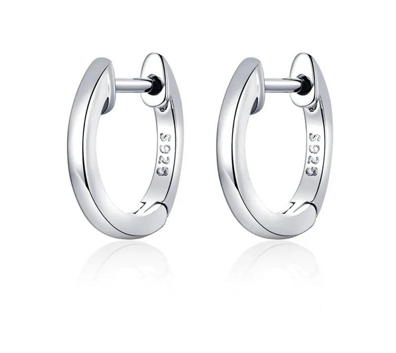 925 Sterling Silver Hoop Earrings - TEA LU SHOP