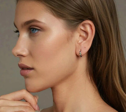 Rainbow Star Hoop Earrings