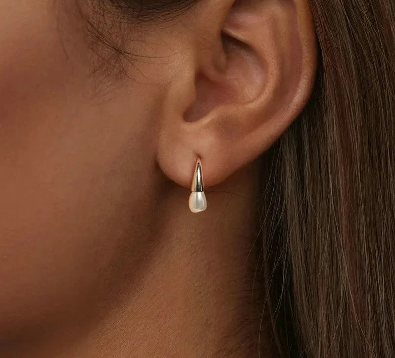 925 Sterling Silver Pearl Drop Earrings