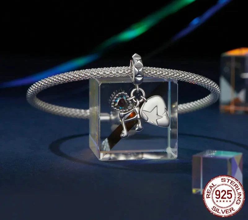 925 Sterling Silver Rock Music Pendant
