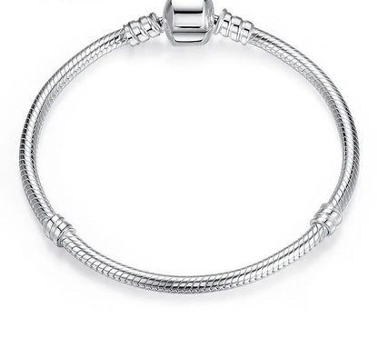 925 Sterling Silver Classic Snake Bracelet - TEA LU SHOP