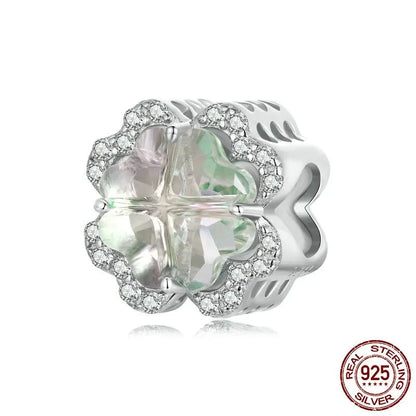 925 Sterling Silver Four-leaf Clover Charm