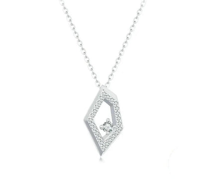 925 Sterling Silver Geometric Necklace - TEA LU SHOP