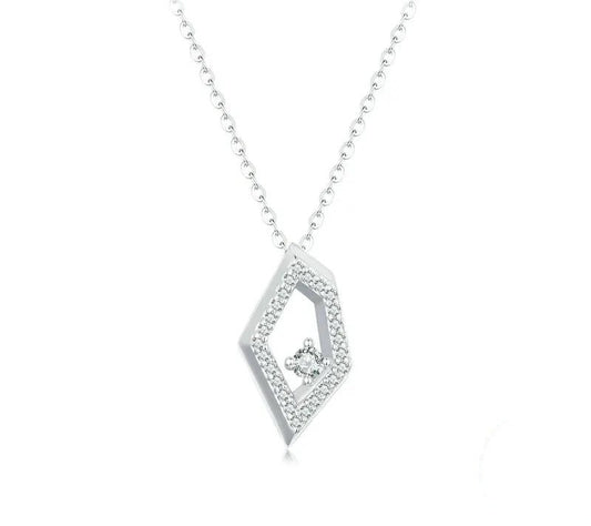 925 Sterling Silver Geometric Necklace - TEA LU SHOP