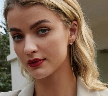 Shiny Star CZ Piercing Earrings