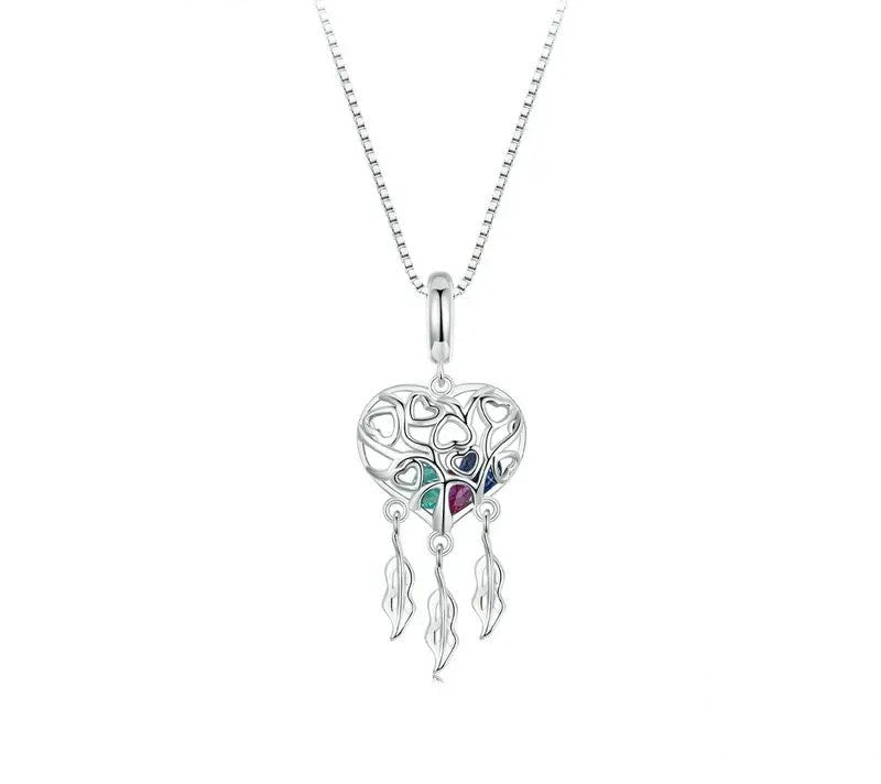 925 Sterling Silver Vintage Tree of Life Necklace - TEA LU SHOP