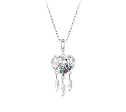 925 Sterling Silver Vintage Tree of Life Necklace - TEA LU SHOP