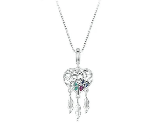 925 Sterling Silver Vintage Tree of Life Necklace - TEA LU SHOP