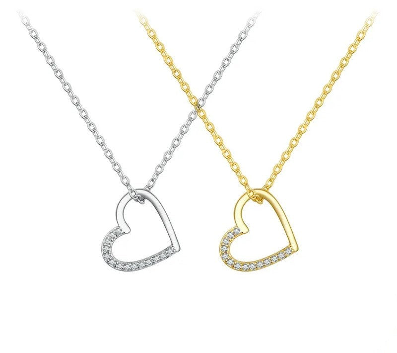 925 Sterling Silver Heart Shape Chain - TEA LU SHOP