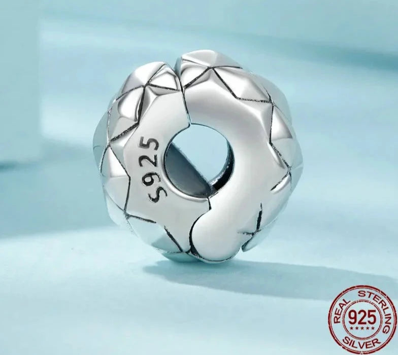 925 Sterling Silver Diamond Charm