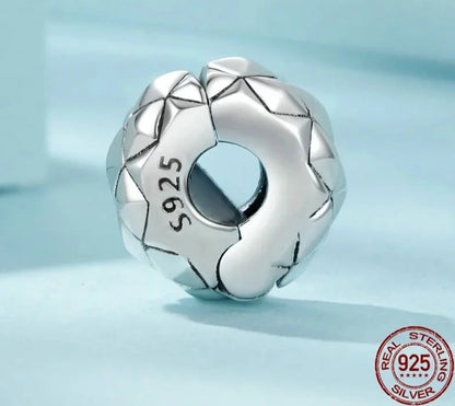 925 Sterling Silver Diamond Charm