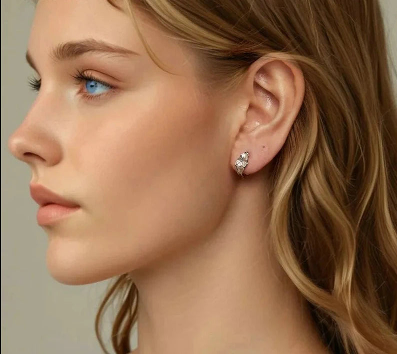 925 Sterling Silver Huggie Earrings