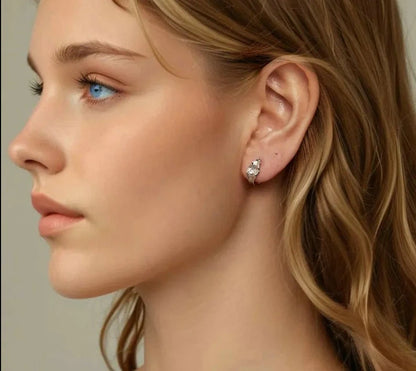 925 Sterling Silver Huggie Earrings