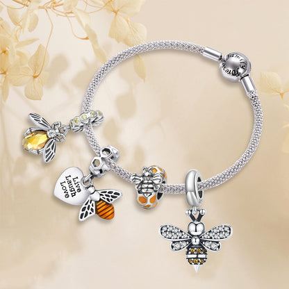 925 Sterling Silver Bee Charms