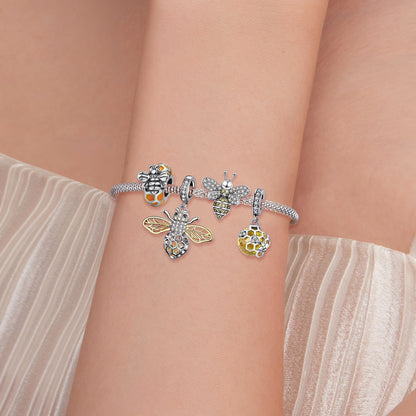 925 Sterling Silver Bee Charms