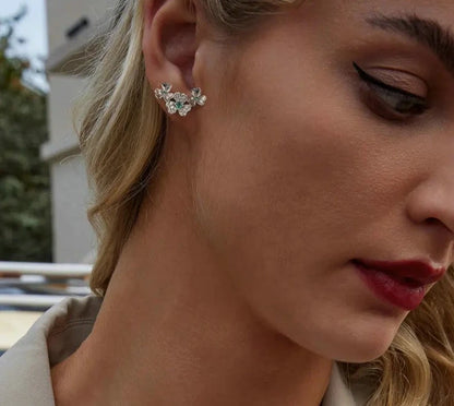Dainty Clover Stud Earrings
