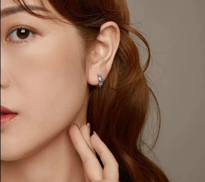 925 Sterling Silver Huggie Hoop Earrings