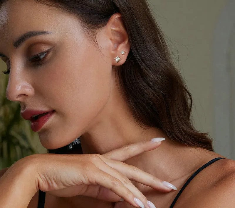 925 Sterling Silver Moissanite Stud Earrings - Shine Bright Store