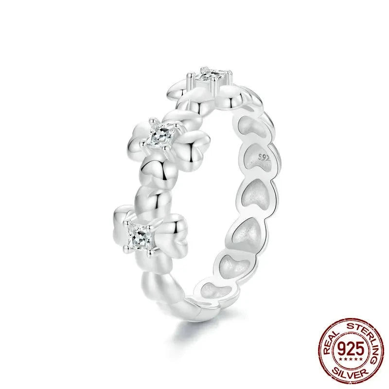 Four-leaf Clover Stacking Ring