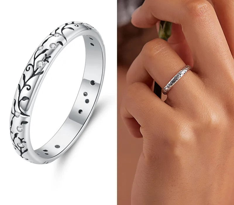 925 Sterling Silver Vintage Ring - TEA LU SHOP