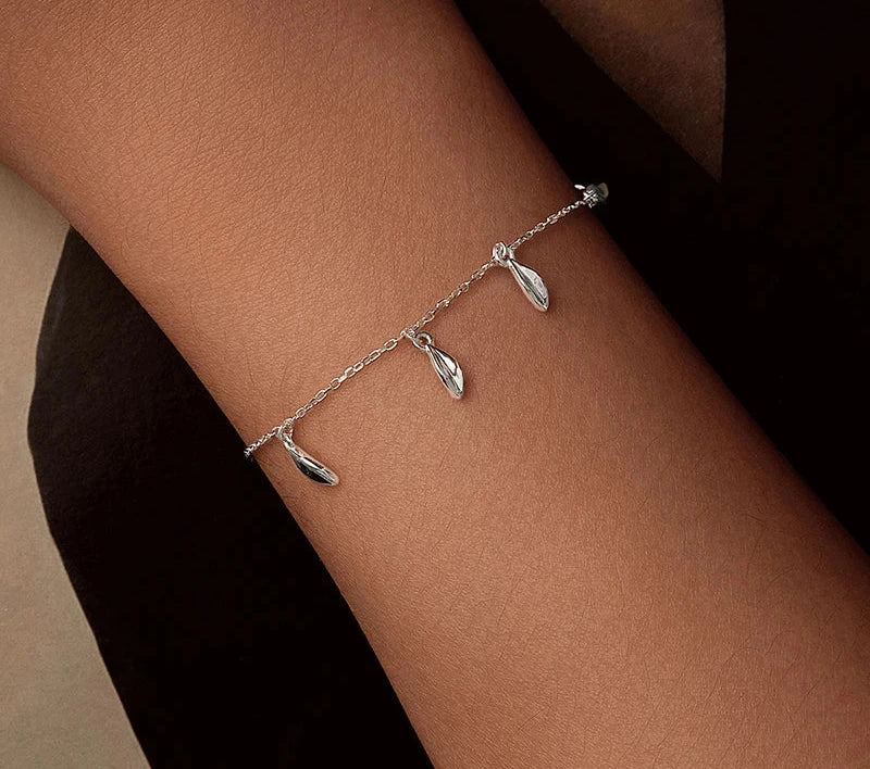 925 Sterling Silver Dainty Tassels Bracelet