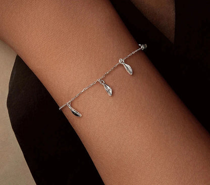 925 Sterling Silver Dainty Tassels Bracelet